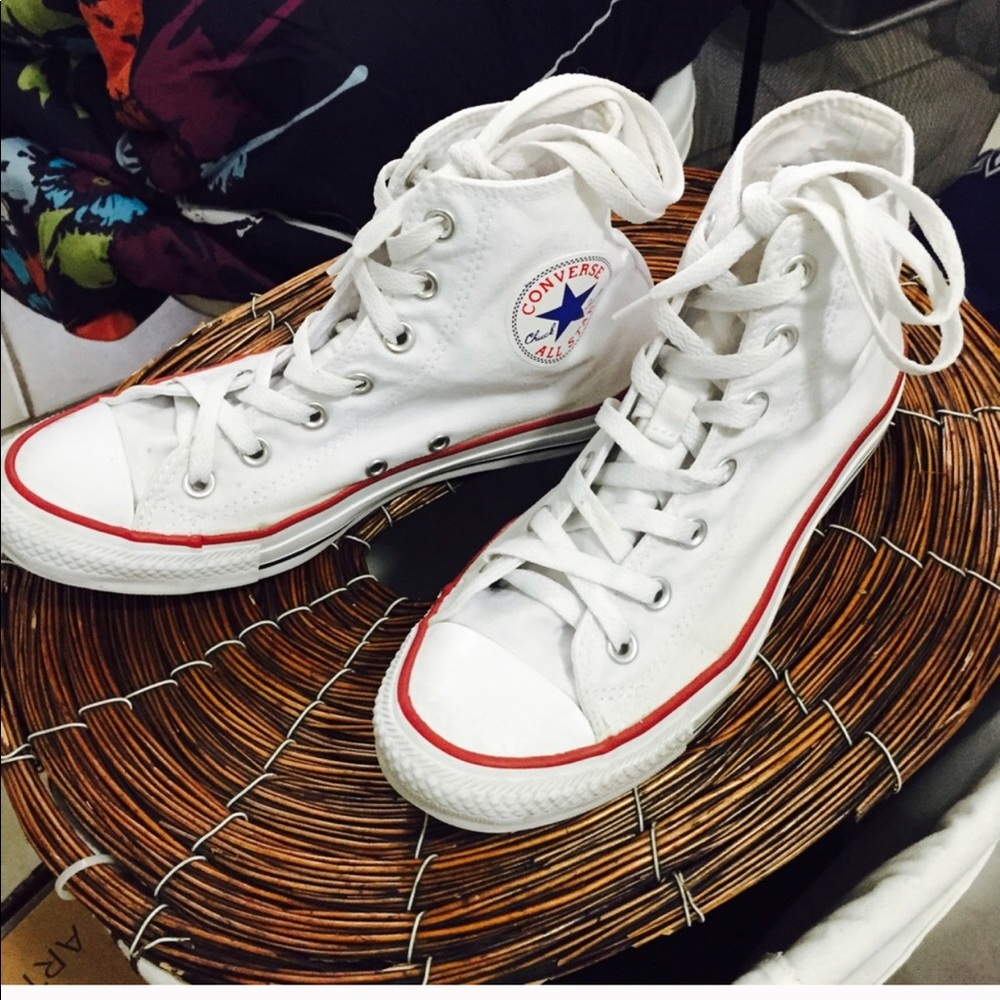 White Converse High Tops 👟